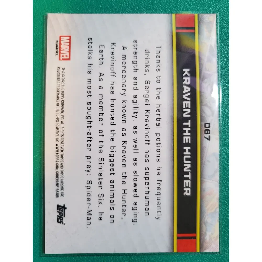 2026 Topps Marvel Chrome - Kraven - Yellow Refractor 259/275